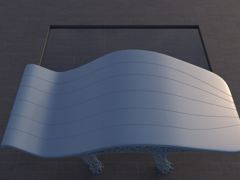 Futuristic high Pavilion 3D Model