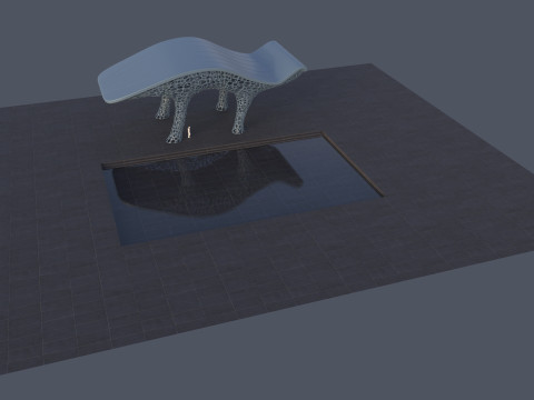 Futuristic high Pavilion 3D Model