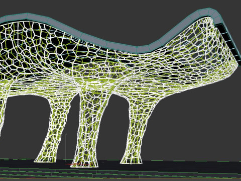 Futuristic high Pavilion 3D Model