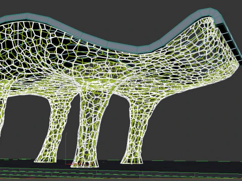 Futuristic high Pavilion 3D Model
