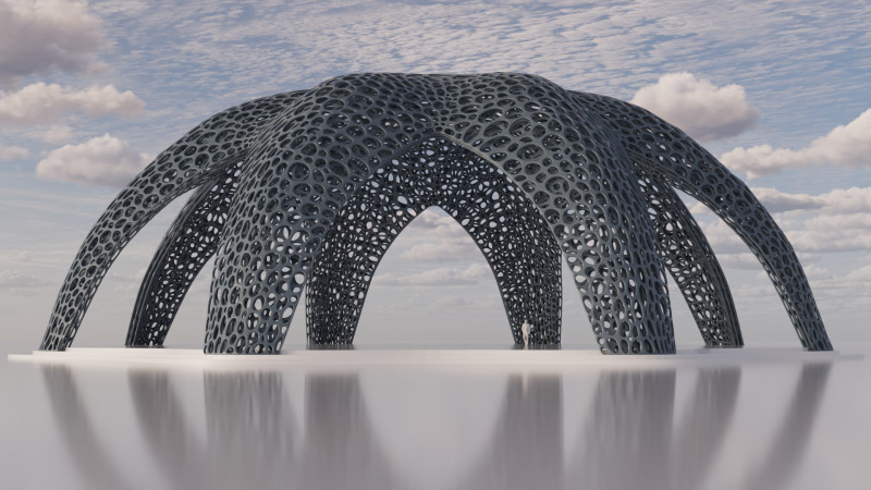 Parametric Celestial Pavilion 3D 模型 .c4d .max .obj .3ds .fbx .stl .blend