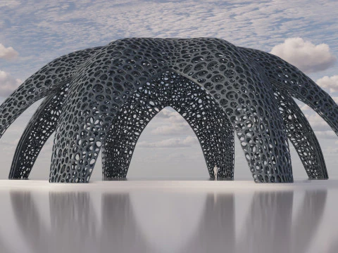 Parametric Celestial Pavilion 3D Model