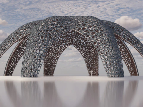 Parametric Celestial Pavilion 3D Model