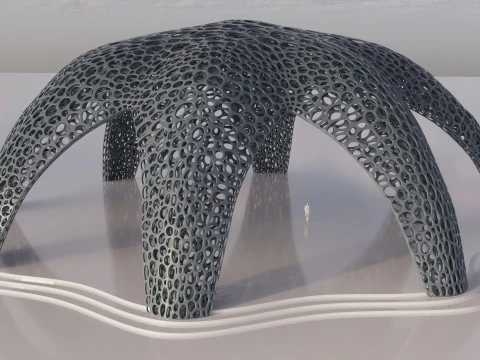 Parametric Celestial Pavilion 3D Model