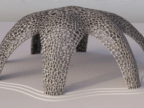 Parametric Celestial Pavilion 3D Model