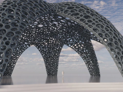 Parametric Celestial Pavilion 3D Model