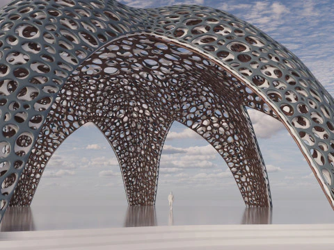 Parametric Celestial Pavilion 3D Model
