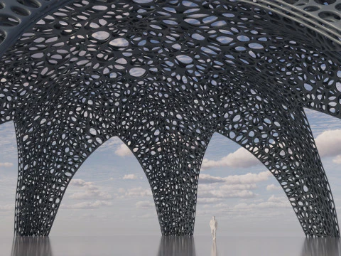 Parametric Celestial Pavilion 3D Model
