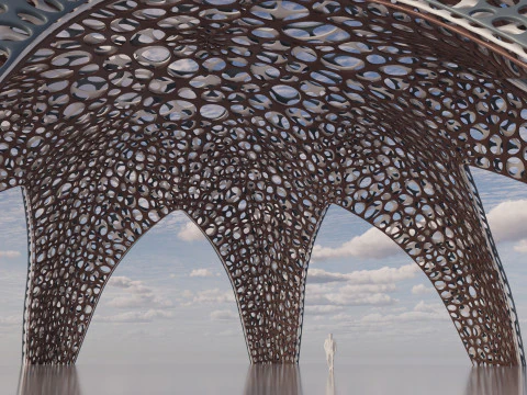 Parametric Celestial Pavilion 3D Model