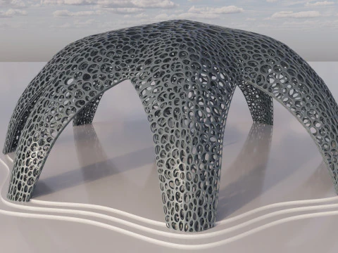 Parametric Celestial Pavilion 3D Model