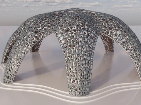 Parametric Celestial Pavilion 3D Model