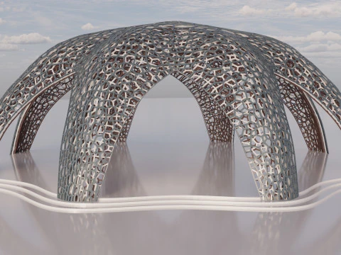Parametric Celestial Pavilion 3D Model