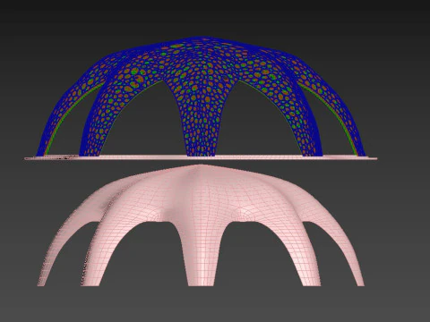 Parametric Celestial Pavilion 3D Model