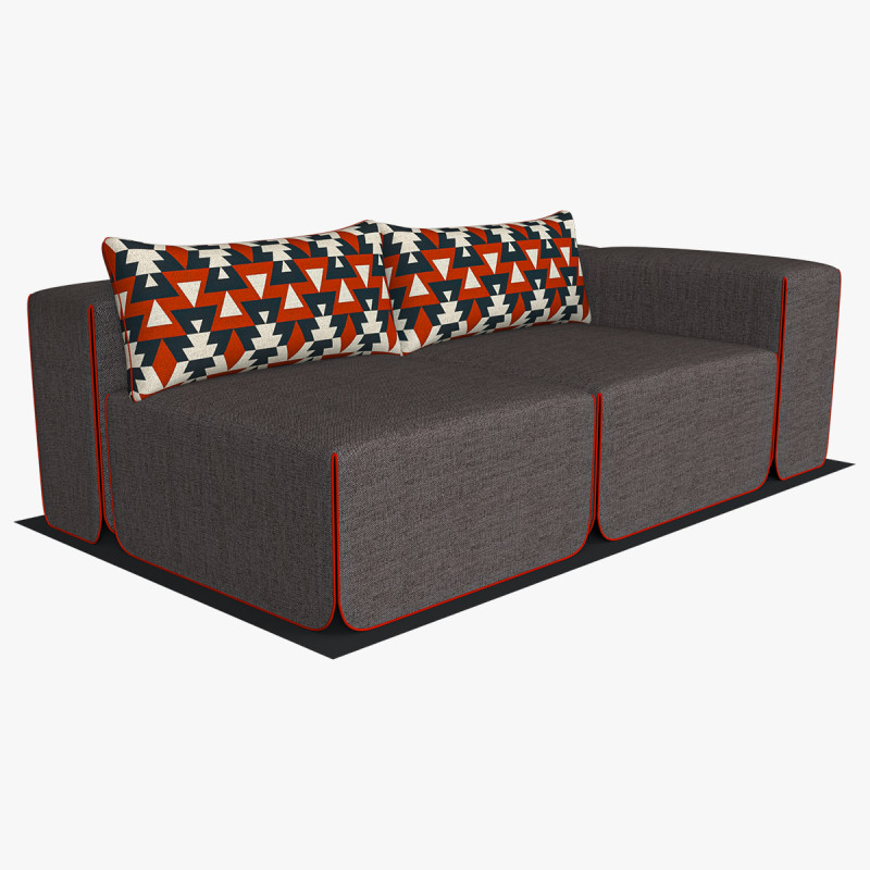 Современный диван 3D Модель .c4d .max .obj .3ds .fbx .stl .blend 