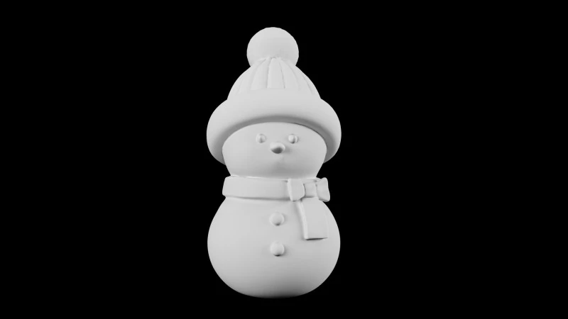 Snowman 3D Print Model .c4d .max .obj .3ds .fbx .stl .blend
