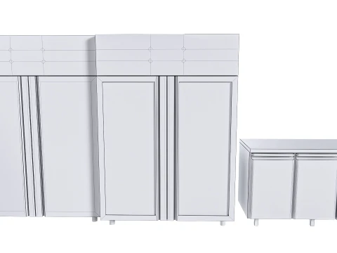 Commercial kitchen equipment 3D Model