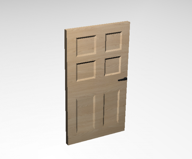 wood door 3D Model .c4d .max .obj .3ds .fbx .stl .blend 