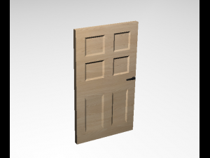 wood door 3D 모델