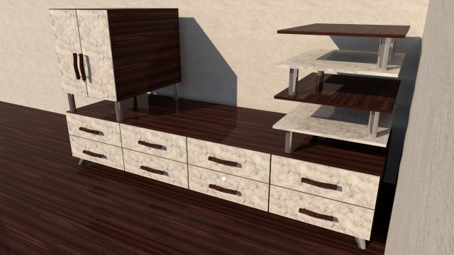 tv stand 3D Model .c4d .max .obj .3ds .fbx .stl .blend 
