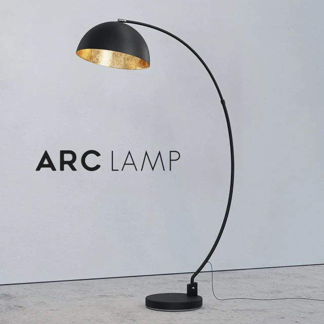the arc black floor lamp 3D Model .c4d .max .obj .3ds .fbx .stl .blend