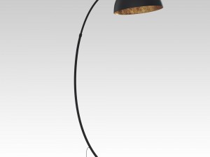 the arc black floor lamp 3D 모델