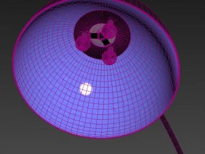 the arc black floor lamp 3D Model