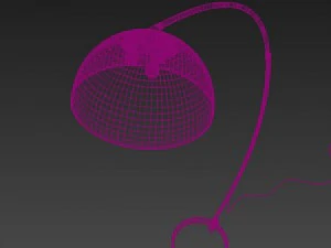 the arc black floor lamp 3D Model