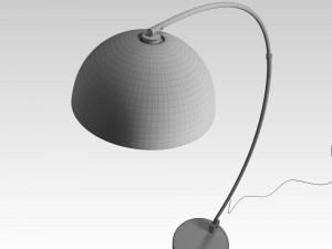 the arc black floor lamp 3D 모델