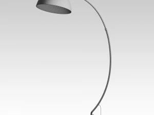 the arc black floor lamp 3D Model