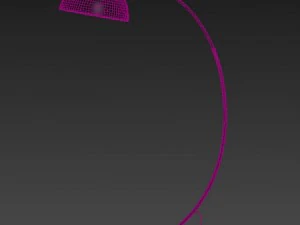 the arc black floor lamp 3D Model
