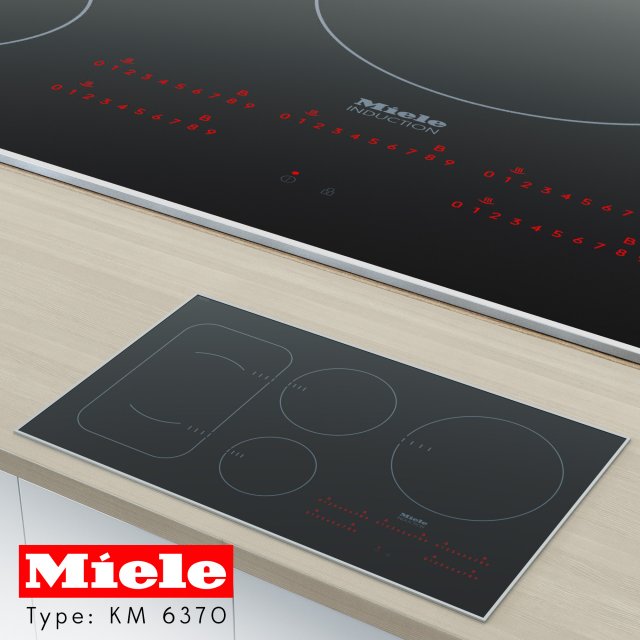 miele cooktop km 6370 3D Modell .c4d .max .obj .3ds .fbx .stl .blend