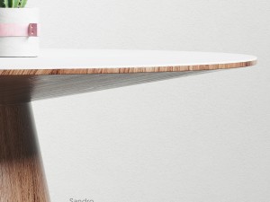 winston dining table sandro walnut veneer 63 inch - 1600mm Modèle 3D