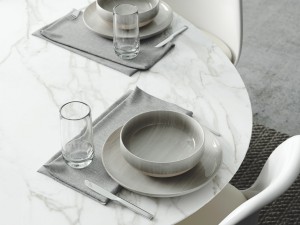 oval tulip table calacatta set 1980mm 3D Модель