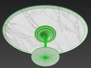 oval tulip table calacatta set 1980mm 3D Модель