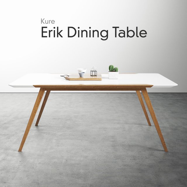 kure erik dining table ash wood Modèle 3D .c4d .max .obj .3ds .fbx .stl .blend 