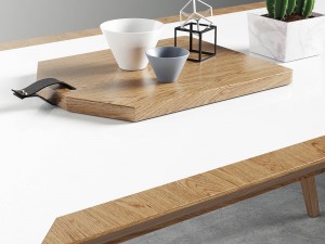 kure erik dining table ash wood Modèle 3D