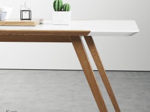 kure erik dining table ash wood Modèle 3D