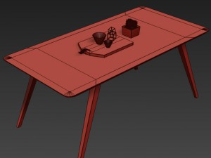 kure erik dining table ash wood Modèle 3D