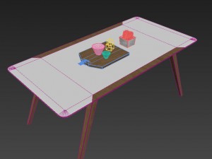 kure erik dining table ash wood Modèle 3D