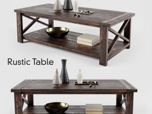 ana white rustic x coffee table 3D 모델