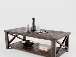 ana white rustic x coffee table 3D-Modell