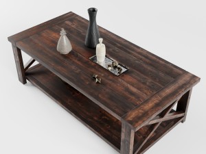 ana white rustic x coffee table 3D-Modell