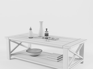 ana white rustic x coffee table 3D-Modell