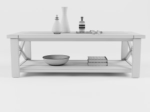 ana white rustic x coffee table 3D-Modell