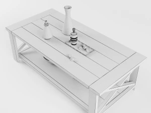 ana white rustic x coffee table 3D Model