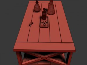 ana white rustic x coffee table 3D Model