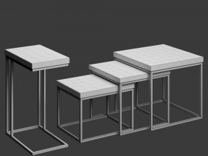 taiga oak nesting table 3D Модель