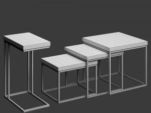 taiga oak nesting table 3D Model