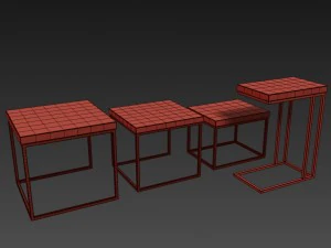 taiga oak nesting table 3D Model