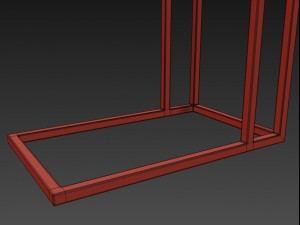 taiga oak nesting table 3D Модель
